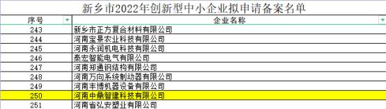 河南中鼎智建科技有限公司被认定为2022年河南省创新型中小企业